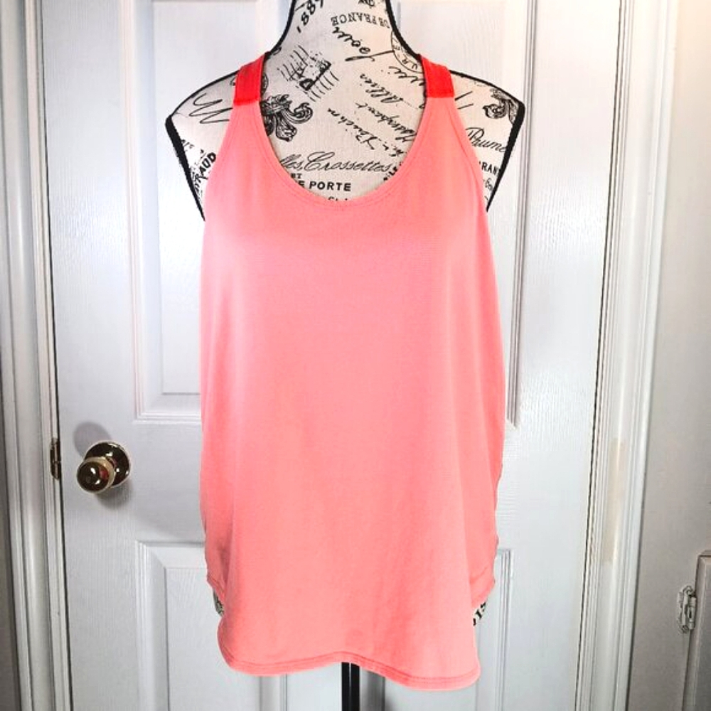 NWOT Nike Women's Relaxed Fit Tank Top Coral Racer Back Active Top Size L